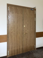 Двупольная дверь с МДФ отделкой (ПАО «Сухой», ул. Поликарпова)