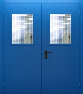 Двупольная дверь со стеклом ДПМО 02/60 (EI 60) — №03 (NEW)