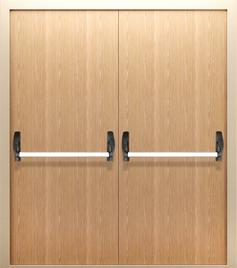 Двупольная глухая дверь с МДФ и системой Антипаника ДПМ 02/60 (EI 60) — №02 (NEW)