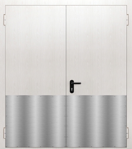  Двупольная глухая дверь с МДФ и отбойником ДПМ 02/60 (EI 60) — №01 (NEW)