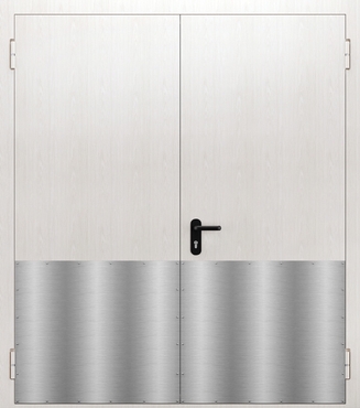  Двупольная глухая противопожарная дверь с МДФ и отбойником ДПМ 02/60 (EI 60) — №01 (NEW)