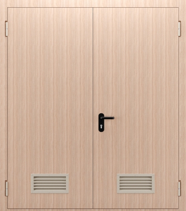 Двупольная глухая противопожарная дверь с МДФ и вентиляцией ДПМ 02/60 (EI 60) — №01 (NEW)