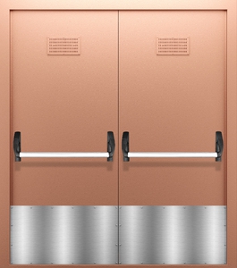 Двупольная глухая дверь с отбойником, вентиляцией и системой Антипаника ДПМ 02/60 (EI 60) — №03 (NEW)
