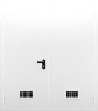Двупольная глухая противопожарная дверь с вентиляцией ДПМ 02/60 (EI 60) — №09 (NEW)