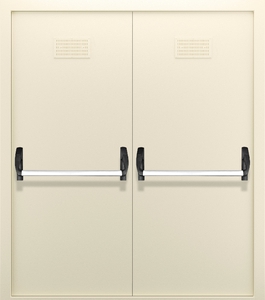 Двупольная глухая дверь с вентиляцией и системой Антипаника ДПМ 02/60 (EI 60) — №04 (NEW)