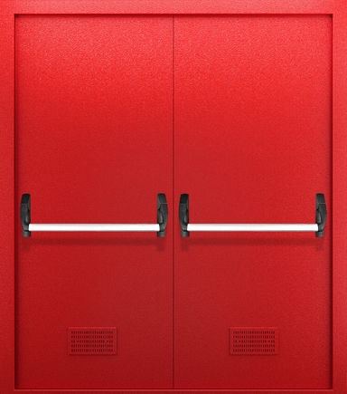 Двупольная глухая противопожарная дверь с вентиляцией и системой Антипаника ДПМ 02/60 (EI 60) — №05 (NEW)