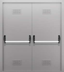 Двупольная глухая дверь с вентиляцией и системой Антипаника ДПМ 02/60 (EI 60) — №06 (NEW)