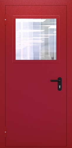 Однопольная противопожарная дверь со стеклом ДПМО 01/60 (EI 60) — №02 (NEW)