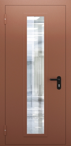 Однопольная противопожарная дверь со стеклом ДПМО 01/60 (EIW 60) — №06 (NEW)
