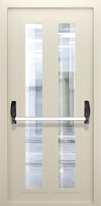 Однопольная дверь со стеклом и системой Антипаника ДПМО 01/60 (EIW 60) — №01 (NEW)