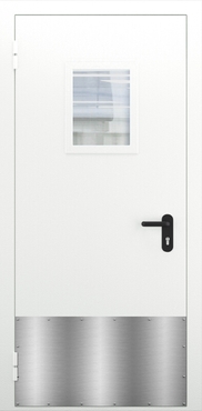 Однопольная противопожарная дверь со стеклом и отбойником ДПМО 01/60 (EI 60) — №06 (NEW)