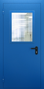 Однопольная дымогазонепроницаемая дверь со стеклом ДПМО 01/60 (EIS 60) — №03 (NEW)
