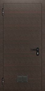 Однопольная глухая дверь с МДФ и вентиляцией ДПМ 01/60 (EI 60) — №01 (NEW)