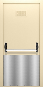 Однопольная глухая дверь с отбойником, вентиляцией и системой Антипаника ДПМ 01/60 (EI 60) — №02 (NEW)