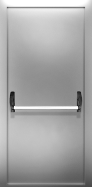 Однопольная глухая противопожарная нержавеющая дверь с системой Антипаника ДПМ 01/60 (EI 60) — №01 (NEW)