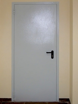 Огнезащитная дверь серого цвета