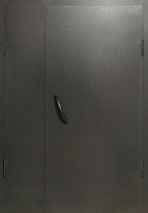 Полуторная дверь со сварной ручкой-скобой — 009