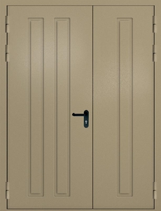 Полуторная глухая дверь с выдавленным рисунком ДПМ 02/60 (EI 60) — 010