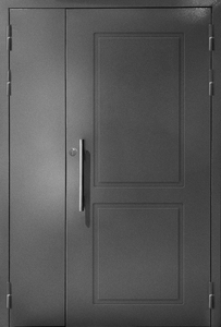 Полуторная дверь с выдавленным рисунком — 010