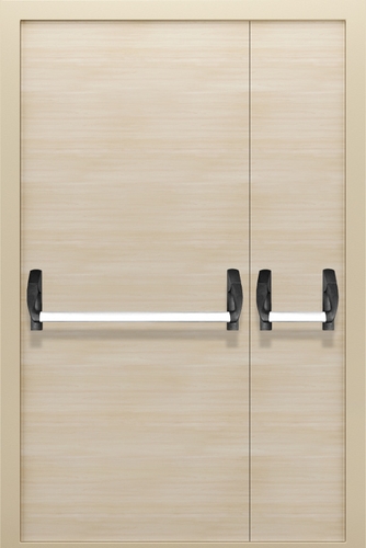 Полуторопольная глухая противопожарная дверь с МДФ и системой Антипаника ДПМ 02/60 (EI 60) — №04 (NEW)