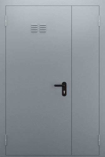 Полуторопольная глухая противопожарная дверь с вентиляцией ДПМ 02/60 (EI 60) — №02 (NEW)
